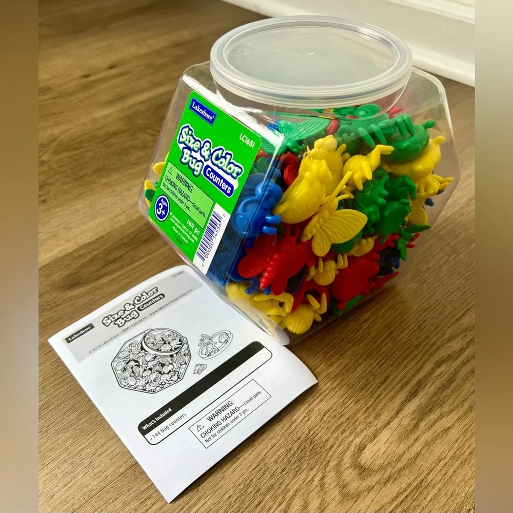 Lakeshore Size & Color Bug Counters Therapy Learning Sorters, Like New